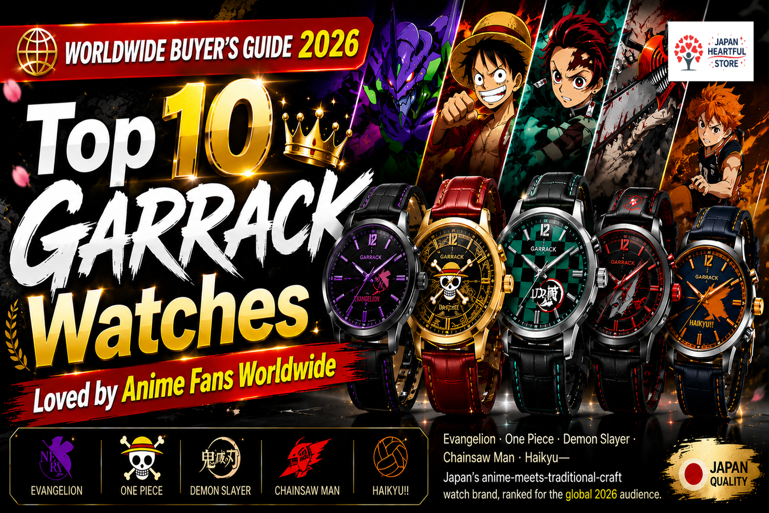 Top 10 GARRACK Watches Loved by Anime Fans Worldwide in 2026