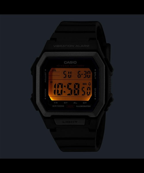 CASIO Collection W-738H-1AJF JDM Vibration Alarm 10-Year Battery Black Digital Watch