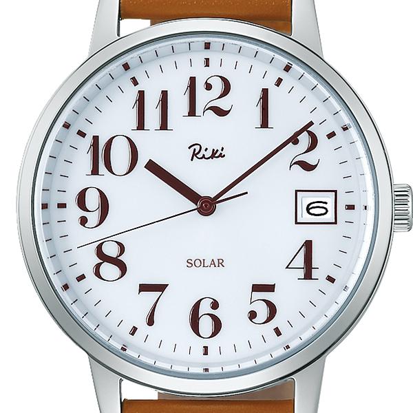Alba Riki Standard Solar Model AKPD402 Men's and Women's Watch with White Dial and Leather Strap