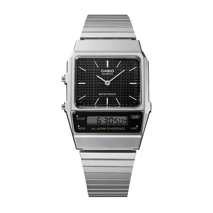 CASIO CLASSIC AQ-800E-1AJF JDM Silver Black Analog-Digital Unisex Watch