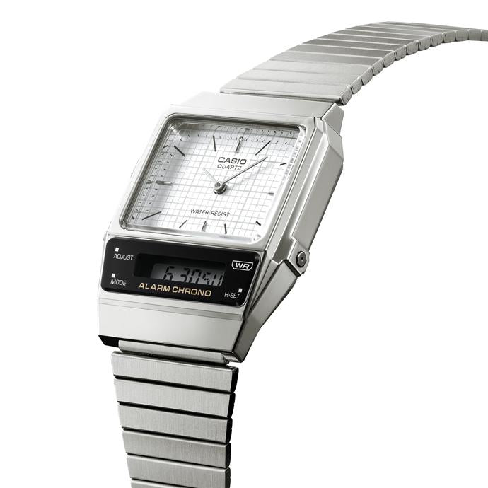 CASIO CLASSIC AQ-800E-7AJF JDM Silver Analog-Digital Unisex Watch