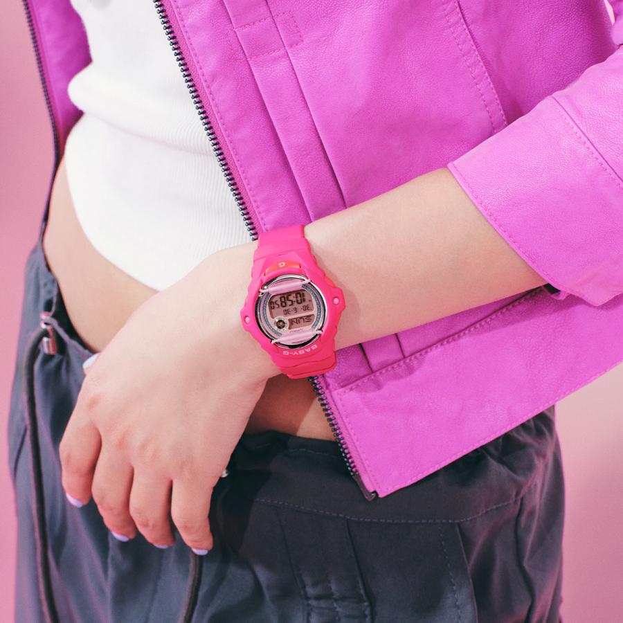 CASIO BABY-G BG-169KB-4B1JF JDM Glitter Dial Pink Front Protector Digital Ladies Watch