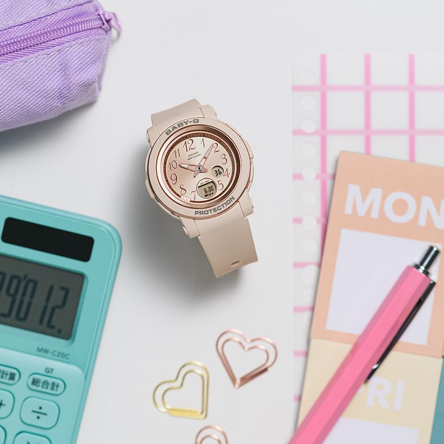 CASIO BABY-G BGA-290SA-4AJF JDM Analog-Digital Wide Face Light Pink Beige Resin Women's Watch