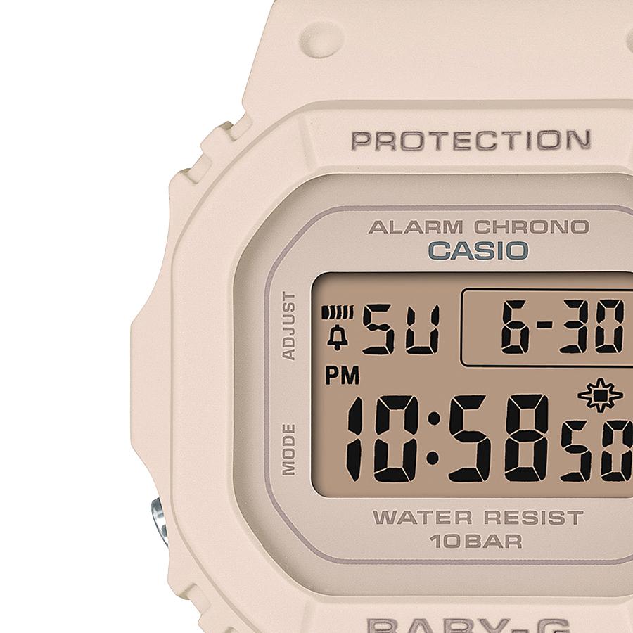 CASIO BABY-G BGD-565U-4JF JDM Square Design Digital Quartz Women's Watch 10 ATM Water Resistant Compact Slim Resin Pink Beige