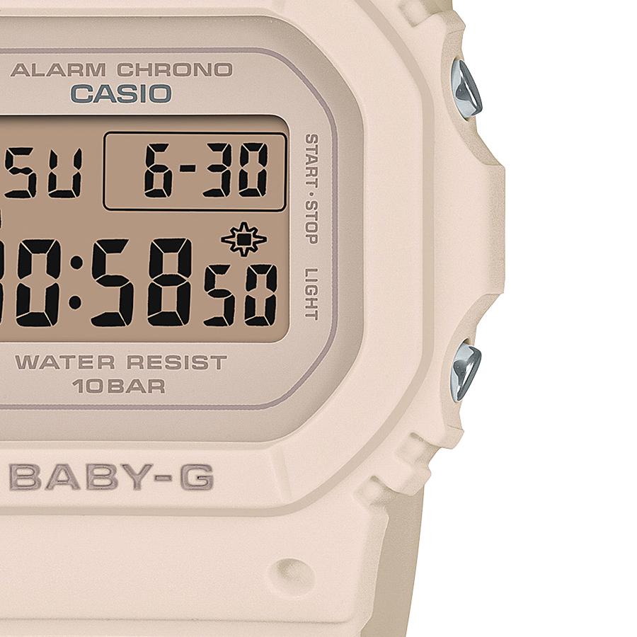 CASIO BABY-G BGD-565U-4JF JDM Square Design Digital Quartz Women's Watch 10 ATM Water Resistant Compact Slim Resin Pink Beige