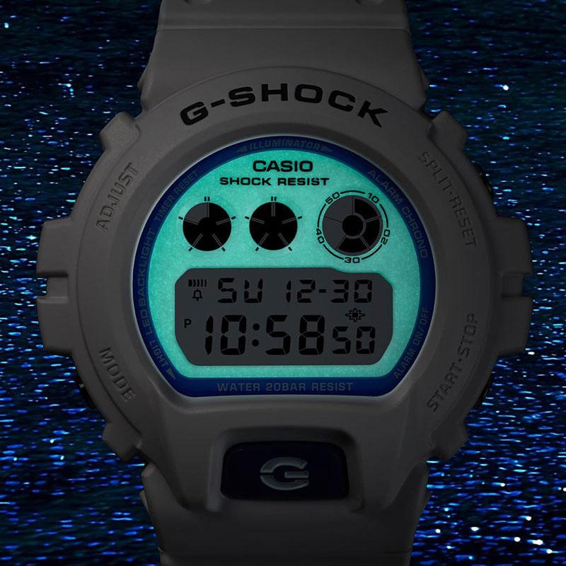 CASIO G-SHOCK DW-6900HDS-7JF 6900 SERIES HIDDEN GLOW SERIES VOL2 White and Blue Digital Quartz JDM Men's Watch