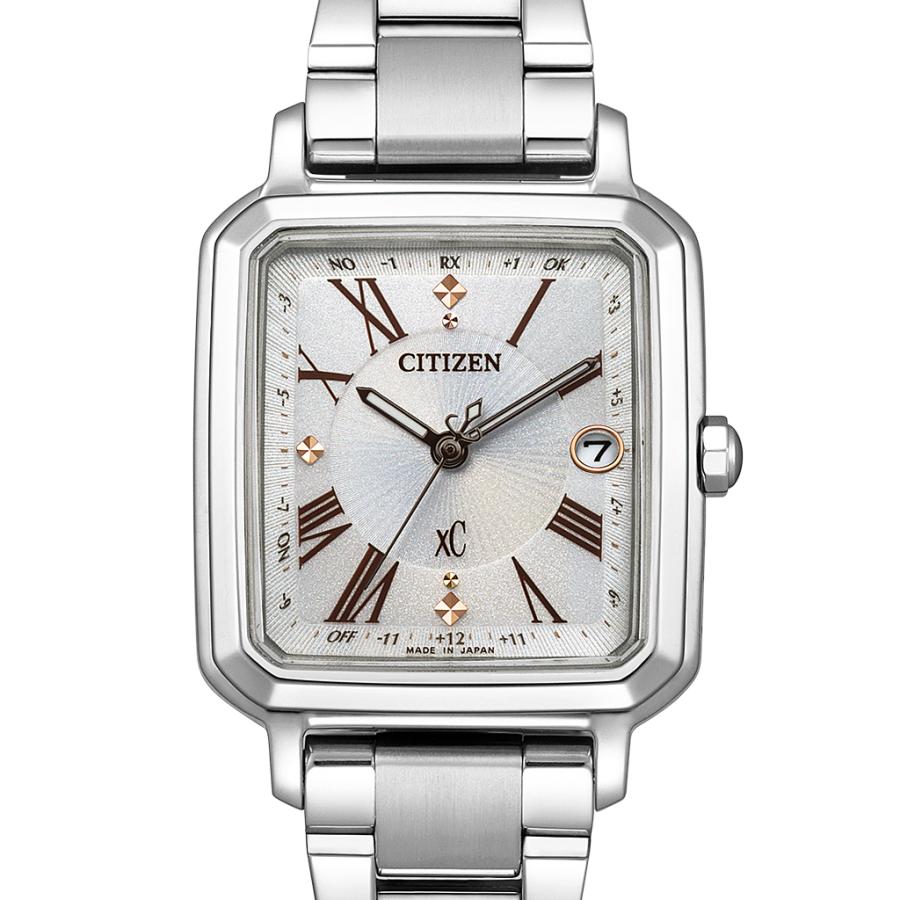 CITIZEN xC hikari collection ES9500-51A JDM Eco-Drive Radio Controlled White Dial Super Titanium Square 2Way Ladies Watch Japan Made