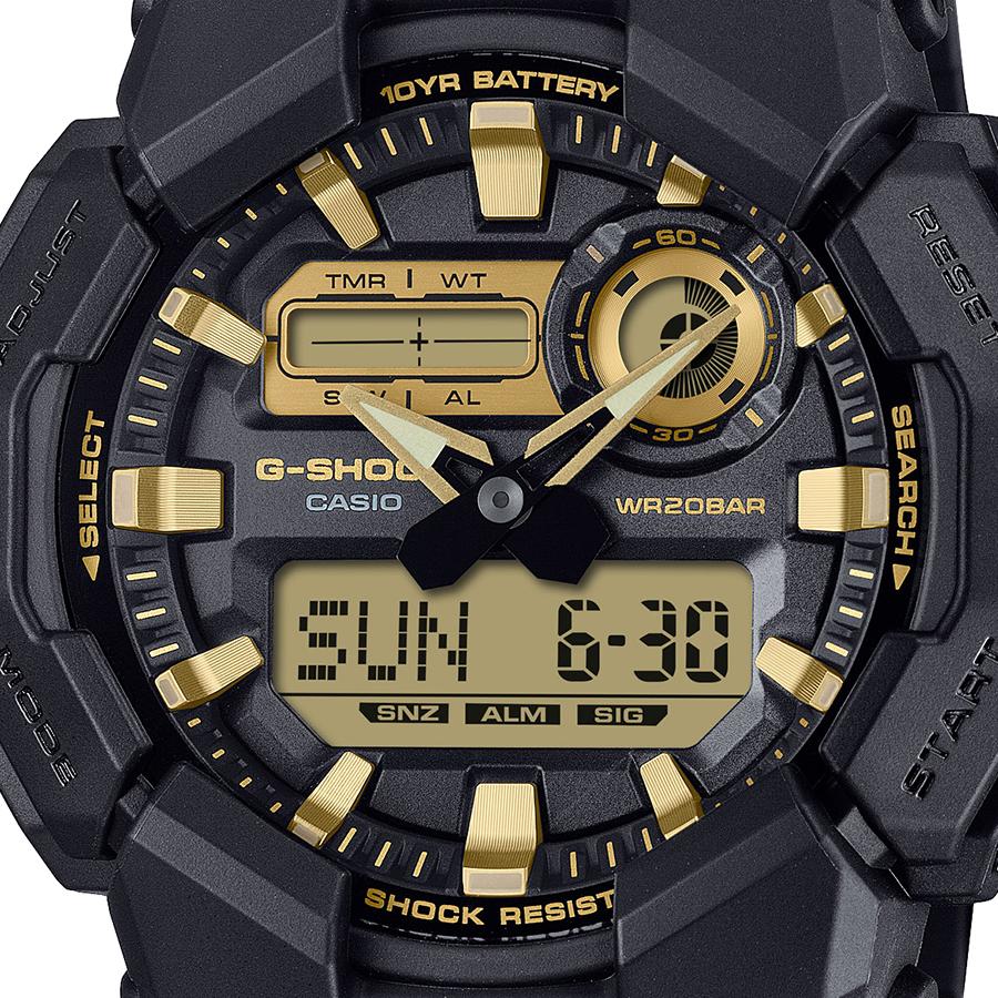 CASIO G-SHOCK GA-010GB-1A9JF JDM Black and Gold Carbon Core Guard 10-Year Battery Analog-Digital Men's Watch