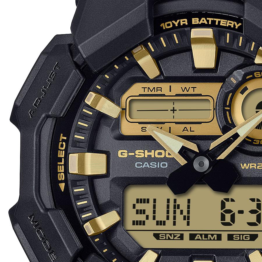 CASIO G-SHOCK GA-010GB-1A9JF JDM Black and Gold Carbon Core Guard 10-Year Battery Analog-Digital Men's Watch