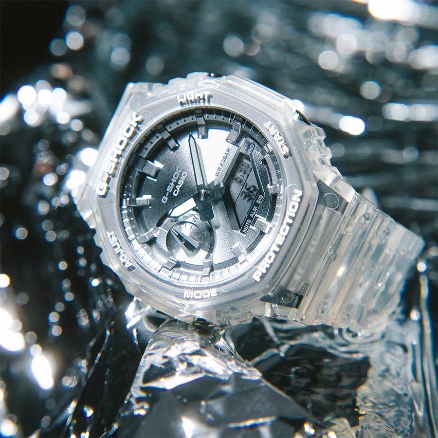 CASIO G-SHOCK GA-2100BM-7A8JF JDM Carbon Core Guard White Skeleton Analog Digital Men's Watch