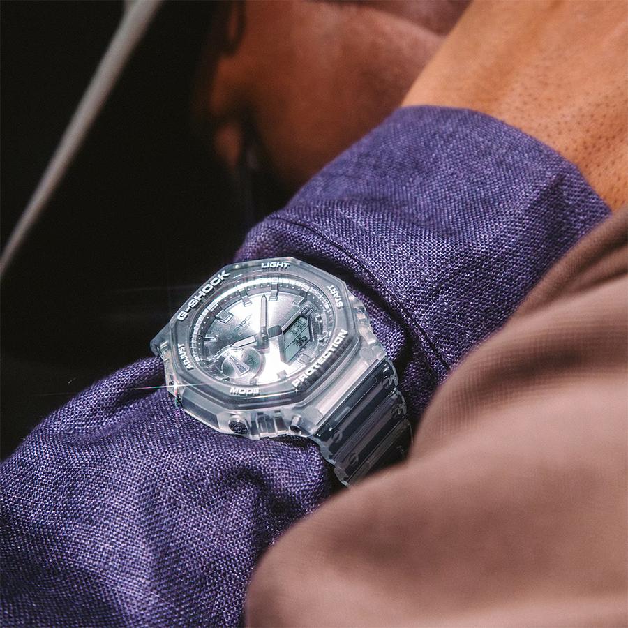 CASIO G-SHOCK GA-2100BM-7A8JF JDM Carbon Core Guard White Skeleton Analog Digital Men's Watch
