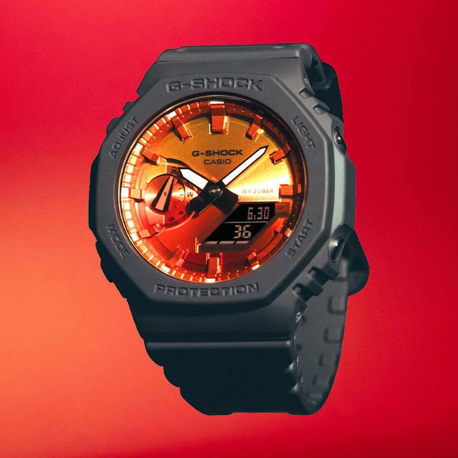 CASIO G-SHOCK GA-2100FL-1AJF JDM Carbon Core Guard Black Analog Digital Men's Watch