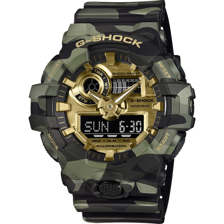 CASIO G-SHOCK GA-700CMG-3AJF JDM Bold Camo Camo and Gold Big Case Analog-Digital Negative Display Men's Watch
