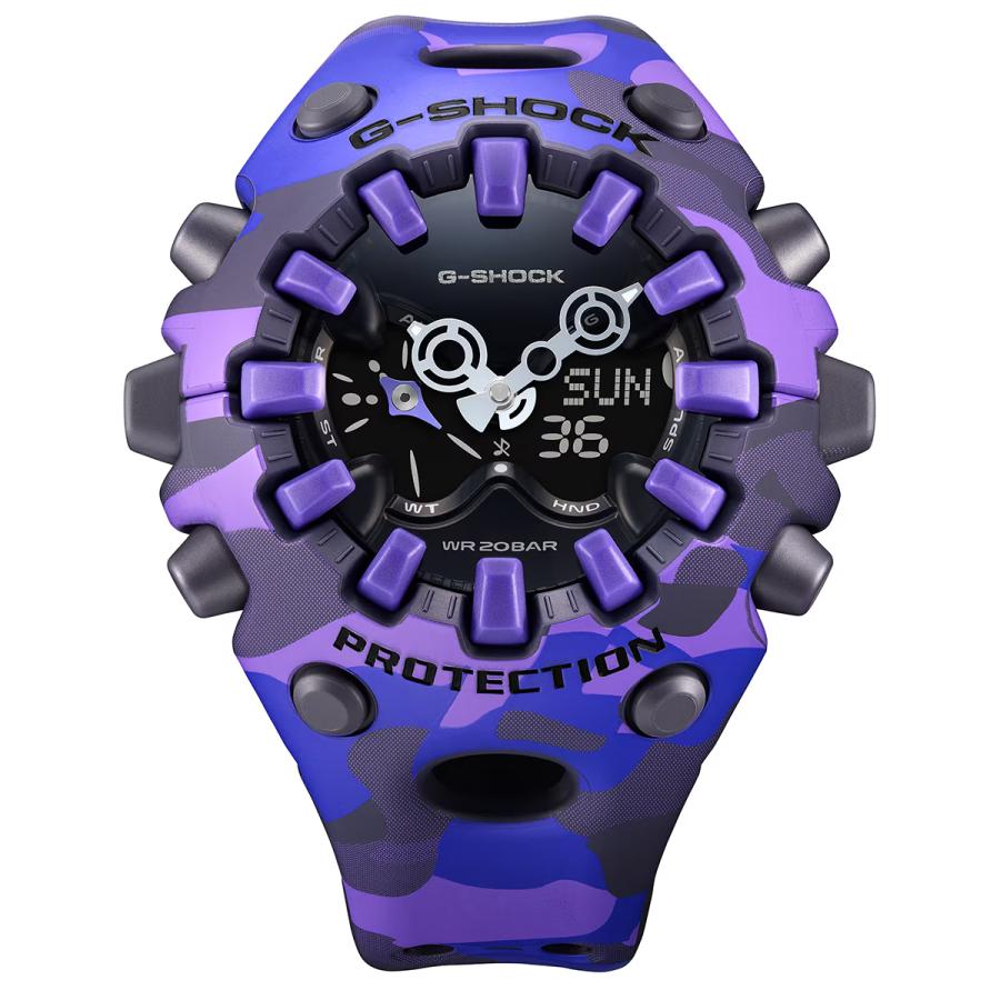 CASIO G-SHOCK GA-V01CMG-6AJF JDM Bold Camo Color Camouflage Purple Analog-Digital Negative Display Men's Watch