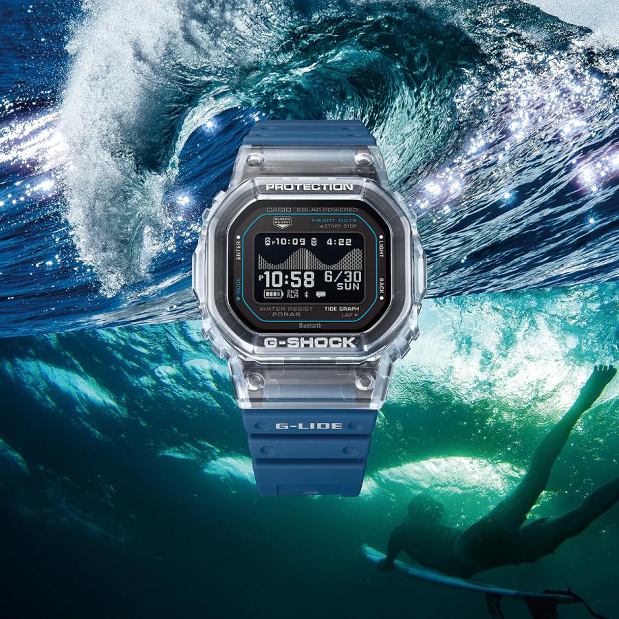 CASIO G-SHOCK G-LIDE GBX-H5600-2JR JDM Heart Rate MIP Bluetooth Surf Blue Men's Watch