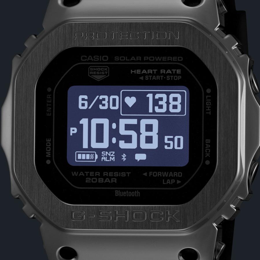 CASIO G-SHOCK Metal Covered G-SQUAD GM-H5600-1JR Men's Watch with Inverted LCD Display, Release Date: March 6th / Pre-order