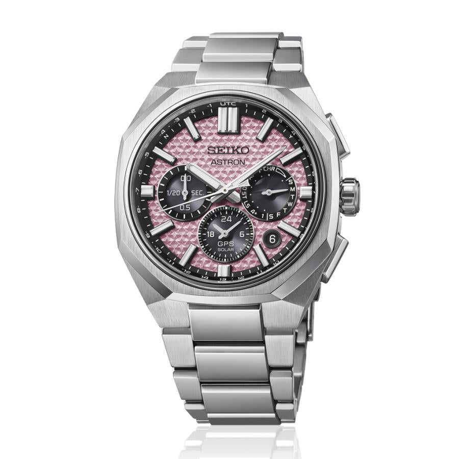 SEIKO ASTRON NEXTER HAB006J JDM 2026 Limited Edition GPS Solar Chronograph Crystal Pink Men's Watch