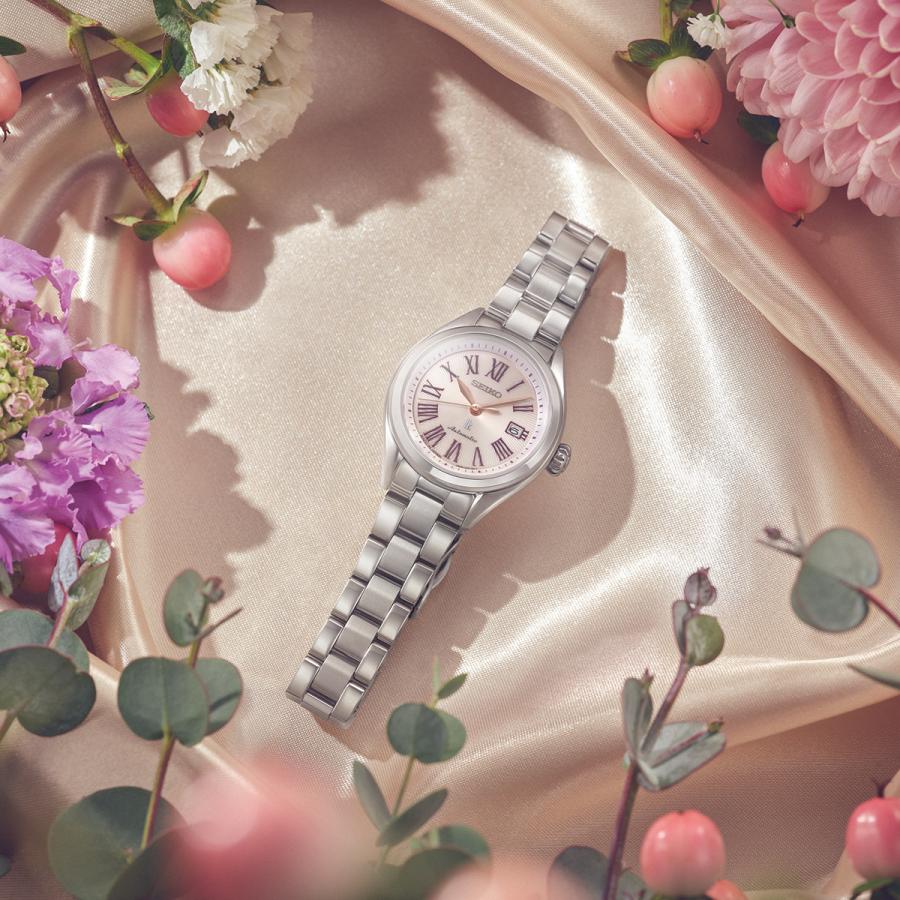 SEIKO LUKIA Grow HEA001J Hypericum Pink Dial Mechanical Automatic Silver Stainless Steel Ladies Watch Japan Made