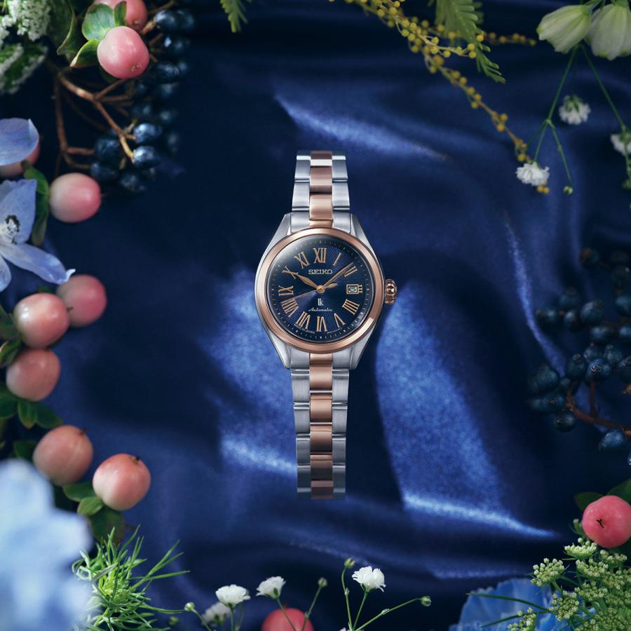 SEIKO LUKIA Grow HEA002J Hypericum Navy Dial Mechanical Automatic Silky Pink Ladies Watch Japan