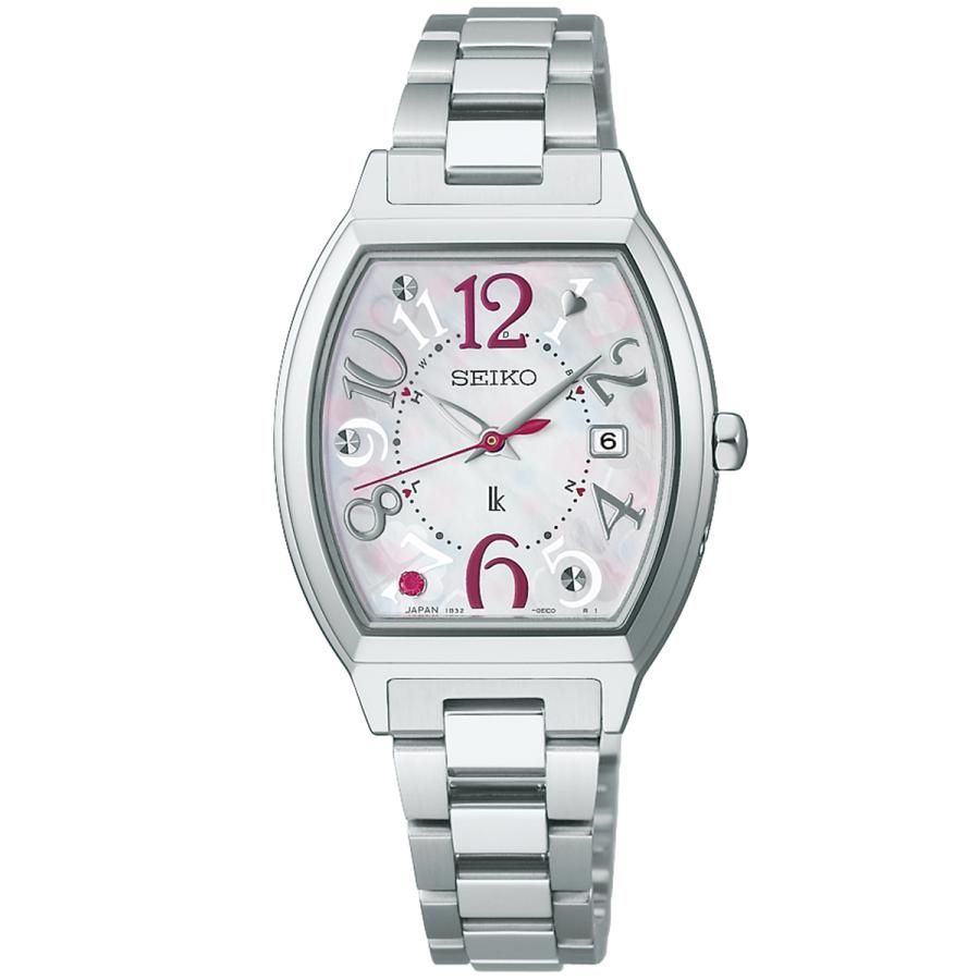 Available April 17th / Pre-order: SEIKO Lukia Happy Collection Limited Edition HEE002J Women's Watch, Solar Powered, Radio Controlled, Tonneau Shape, Mother-of-Pearl Dial