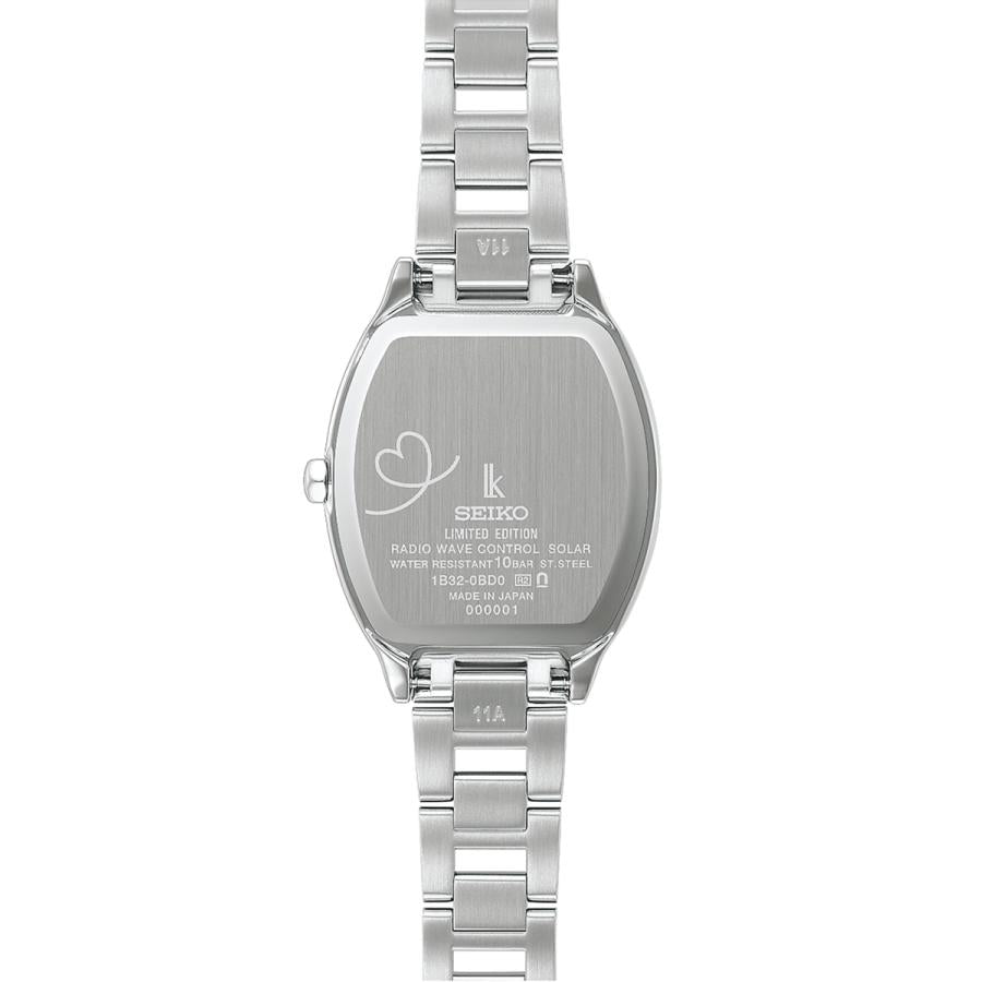SEIKO Lukia HEE002J JDM Happy Collection Limited Solar Radio Tonneau Mother-of-Pearl Women's Watch