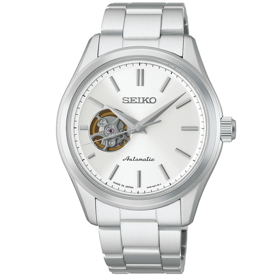 SEIKO SELECTION HFB001J JDM Open Heart White Automatic Men's Watch Japan Made