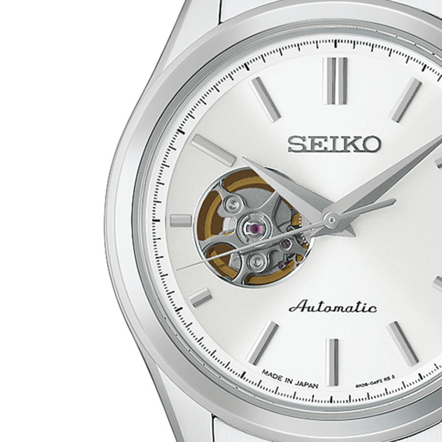 SEIKO SELECTION HFB001J JDM Open Heart White Automatic Men's Watch Japan Made