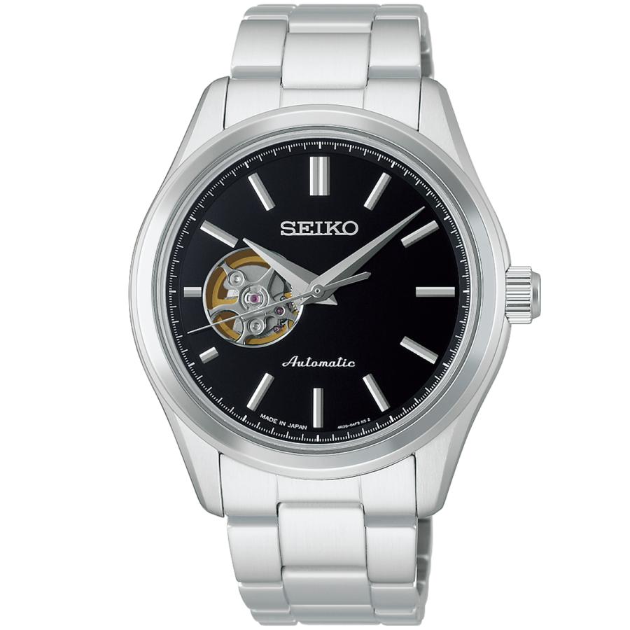 SEIKO SELECTION HFB003J JDM Open Heart Black Automatic Men's Watch Japan Made