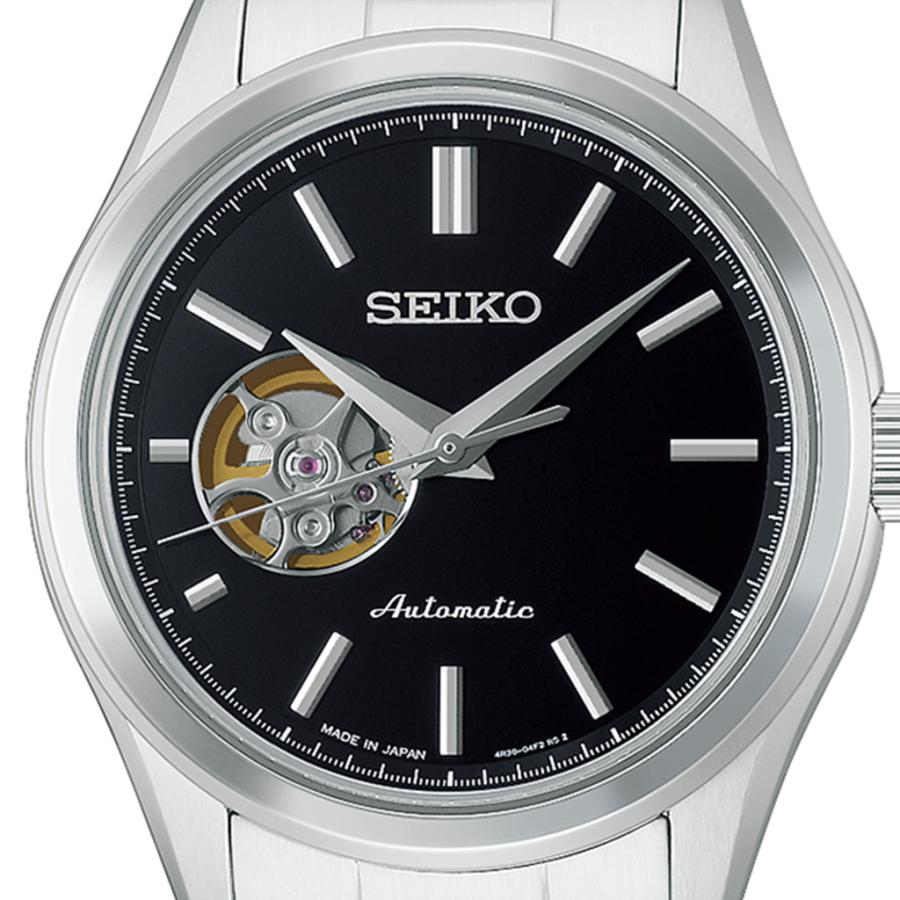 SEIKO SELECTION HFB003J JDM Open Heart Black Automatic Men's Watch Japan Made