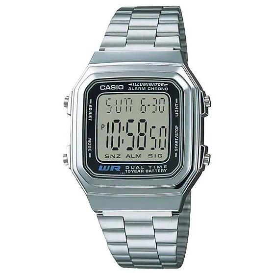 CASIO・Casio metal band that makes it easy to see the time A178WA-1AJH