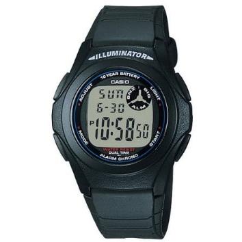 CASIO Collection Standard F-200W-1AJH JDM Digital Quartz Dual Time Black Resin Men's Watch