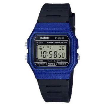 Montre standard pour homme Casio F-91WM-2AJH Bleue