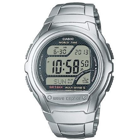 CASIO Wave Ceptor WV-58RD-1AJF Radio Clock Quartz Men's Watch Multi-Band 5 5 ATM Water Resistant Stainless Steel Band Japan Model
