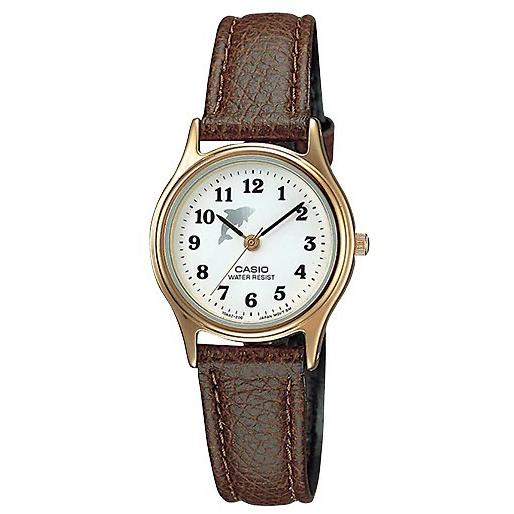 CASIO Collection LQ-398GL-7B4LJH JDM Analog Women's Watch Dolphin Dial Synthetic Leather Brown Lightweight