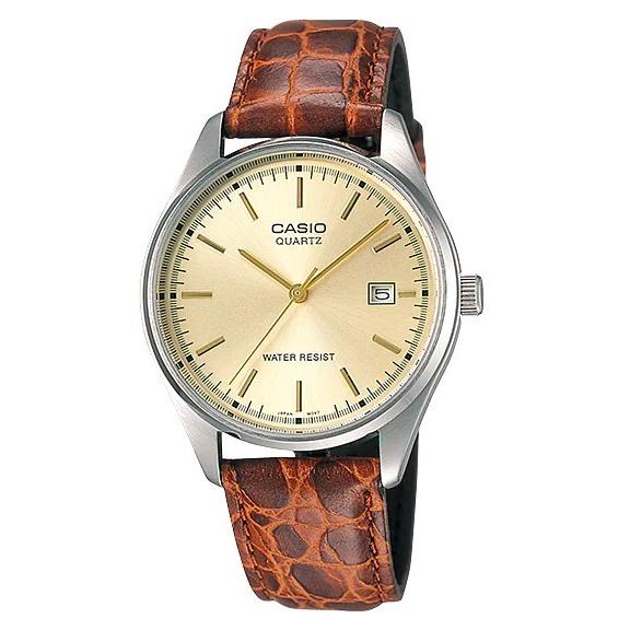 Montre CASIO Collection STANDARD pour homme avec bracelet en cuir et calendrier MTP-1175E-9AJH