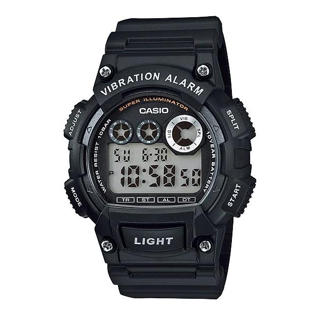 CASIO Collection W-735H-1AJH JDM Digital Quartz Men's Watch 10 ATM Water Resistant Vibration Alarm Super Illuminator LED 10 Year Battery Resin
