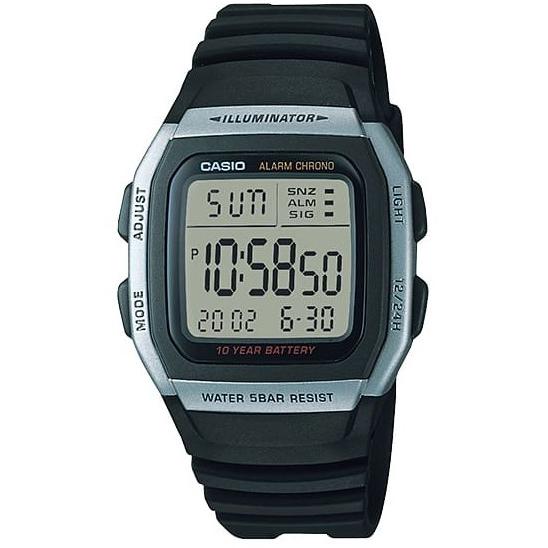 CASIO Collection W-96H-1AJH Standard Digital Quartz Men's Watch Dual Time Stopwatch Alarm Calendar 10 Year Battery 5 ATM Japan Model