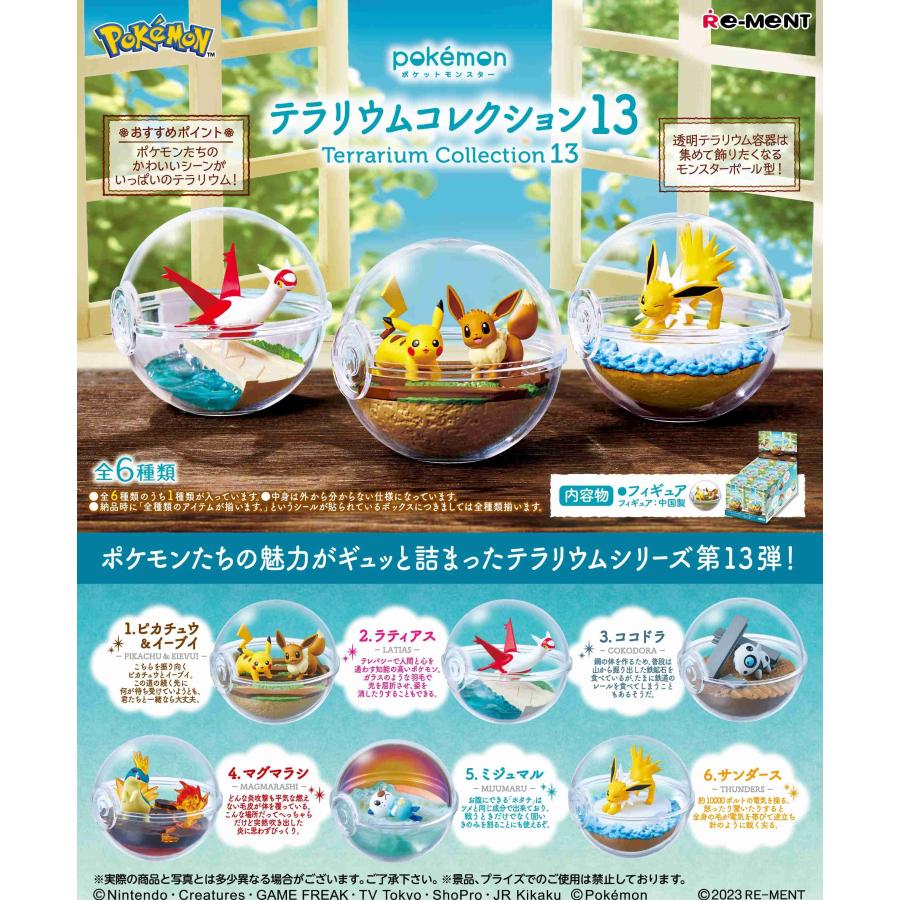 Re-Ment Pokemon Terrarium Collection 13 Box Set (6 Types)