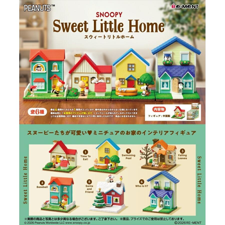 Re-ment Snoopy Peanuts SNOOPY Sweet Little Home Boxed Set of 6 (Scheduled for Release on February 2, 2026) (Pre-order)