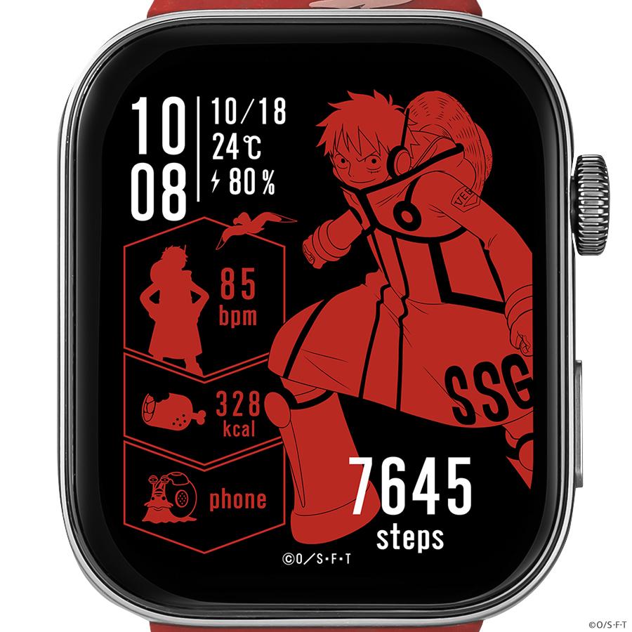 GARRACK HUC-OP-FT3-L ONE PIECE Luffy Red AMOLED Smartwatch Unisex