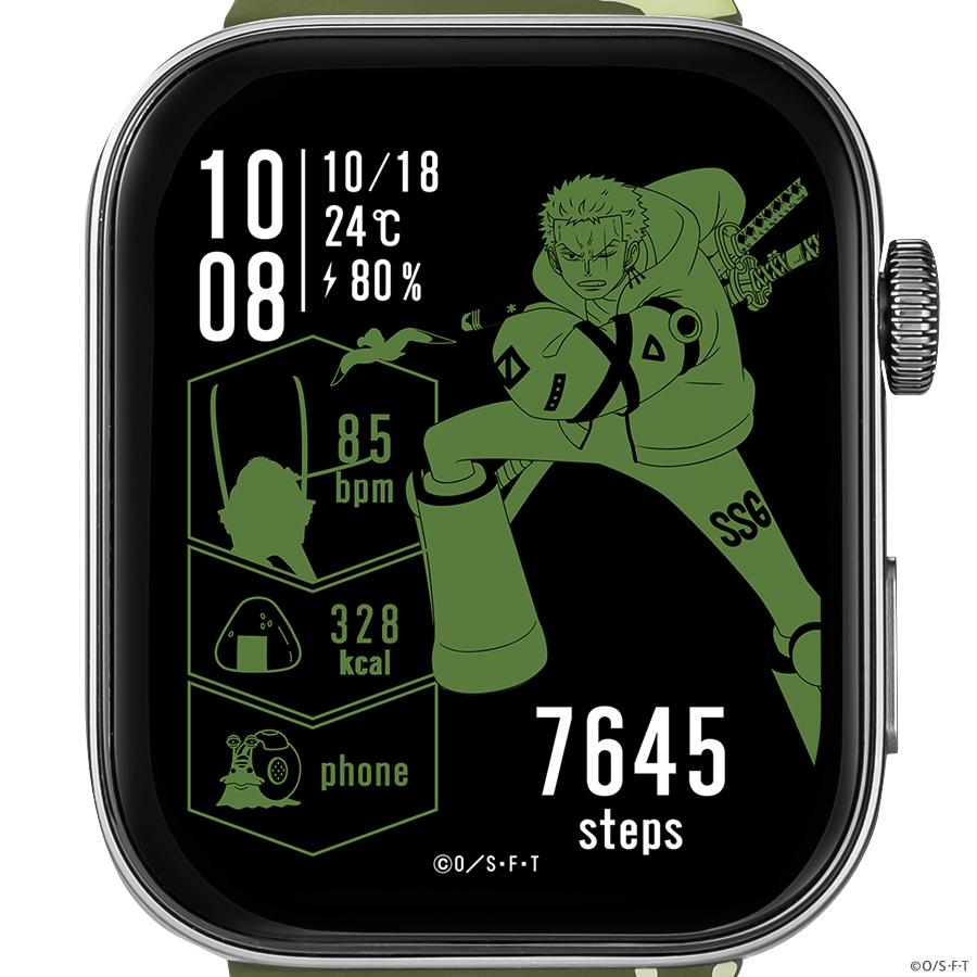 GARRACK HUC-OP-FT3-Z ONE PIECE Roronoa Zoro Smartwatch Green AMOLED