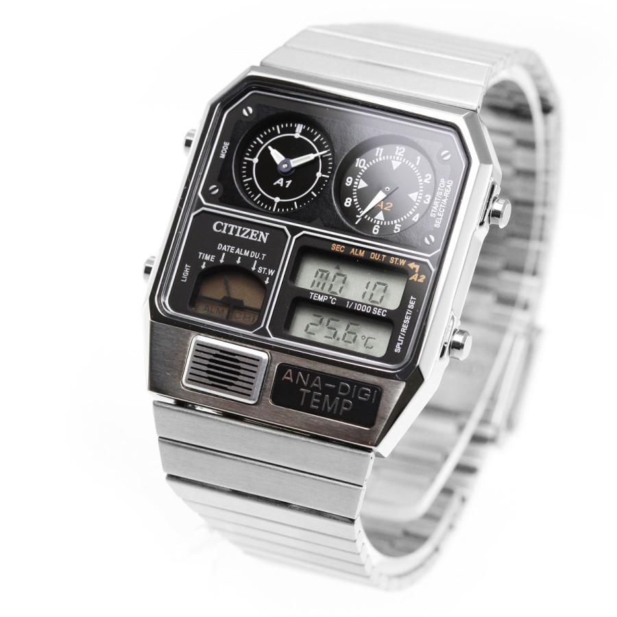 CITIZEN COLLECTION JG2101-78E RECORD LABEL ANA-DIGI TEMP Black Dial Quartz JDM Men's Watch