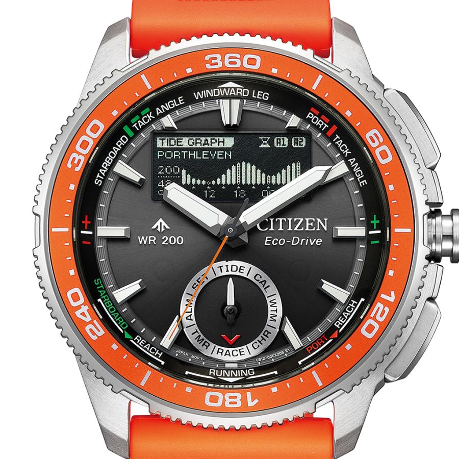 CITIZEN PROMASTER JV3000-13E JDM Wave Tracker Eco-Drive MIP LCD Orange