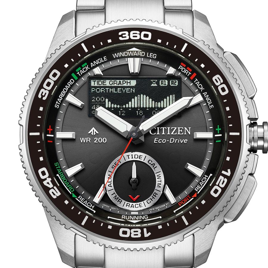CITIZEN PROMASTER JV3001-53E JDM Wave Tracker Eco-Drive MIP LCD Silver