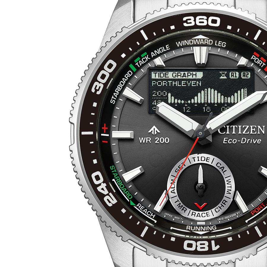 CITIZEN PROMASTER JV3001-53E JDM Wave Tracker Eco-Drive MIP LCD Silver