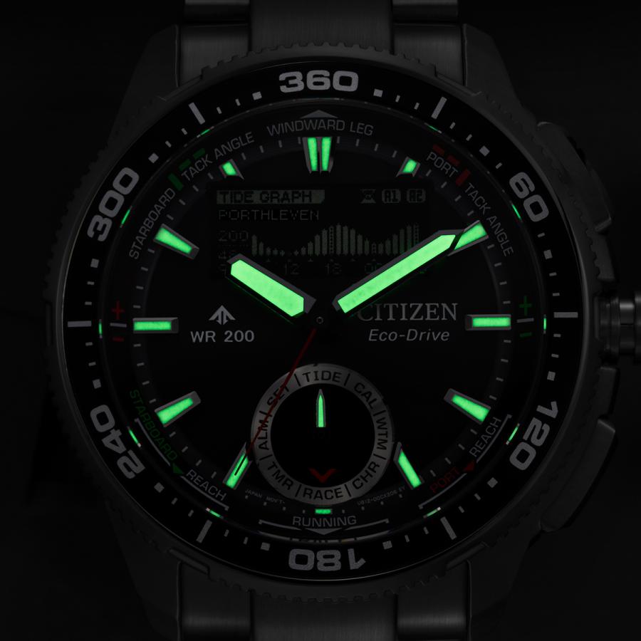 CITIZEN PROMASTER JV3001-53E JDM Wave Tracker Eco-Drive MIP LCD Silver