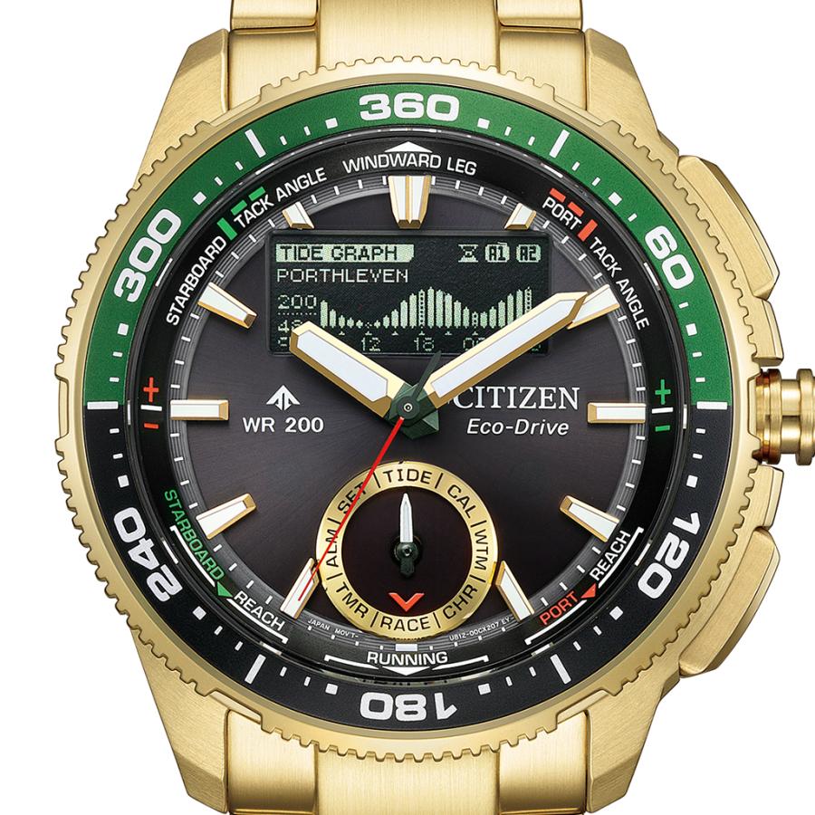 CITIZEN PROMASTER JV3002-51E JDM Wave Tracker Eco-Drive Gold MIP LCD