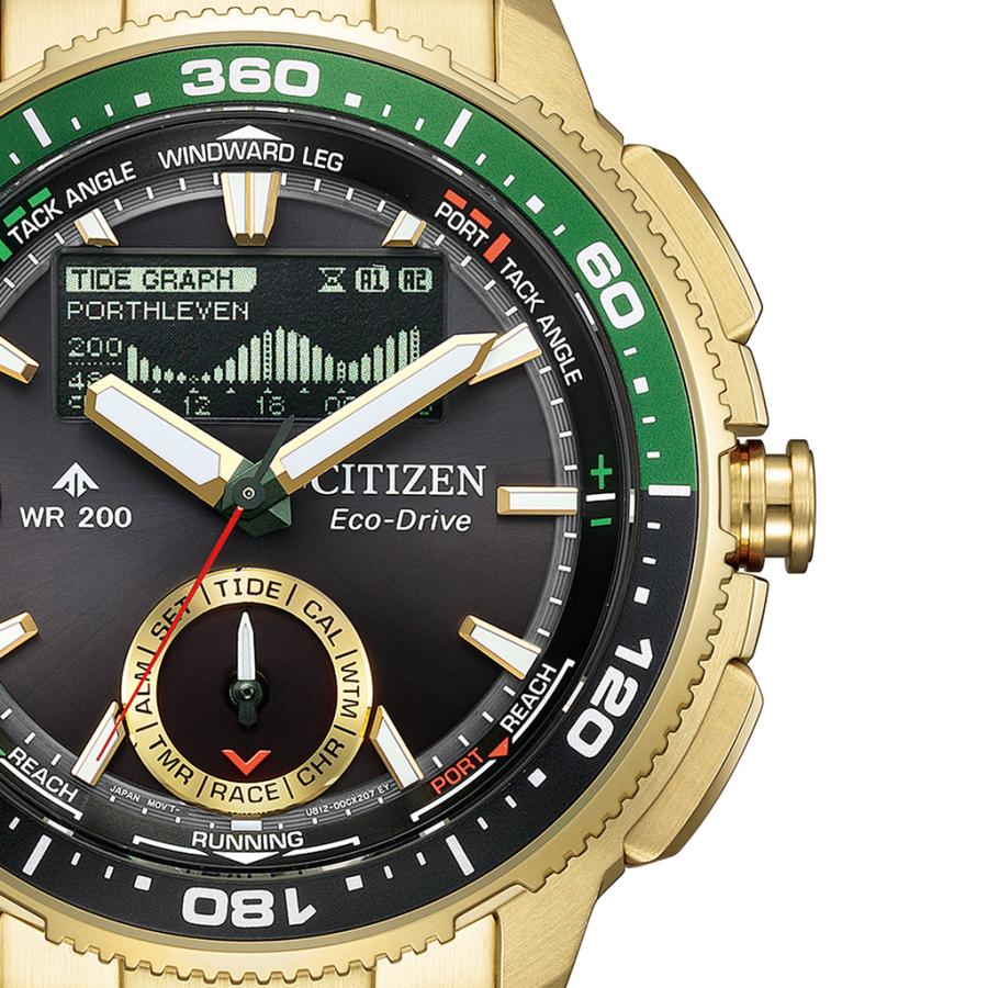 CITIZEN PROMASTER JV3002-51E JDM Wave Tracker Eco-Drive Gold MIP LCD