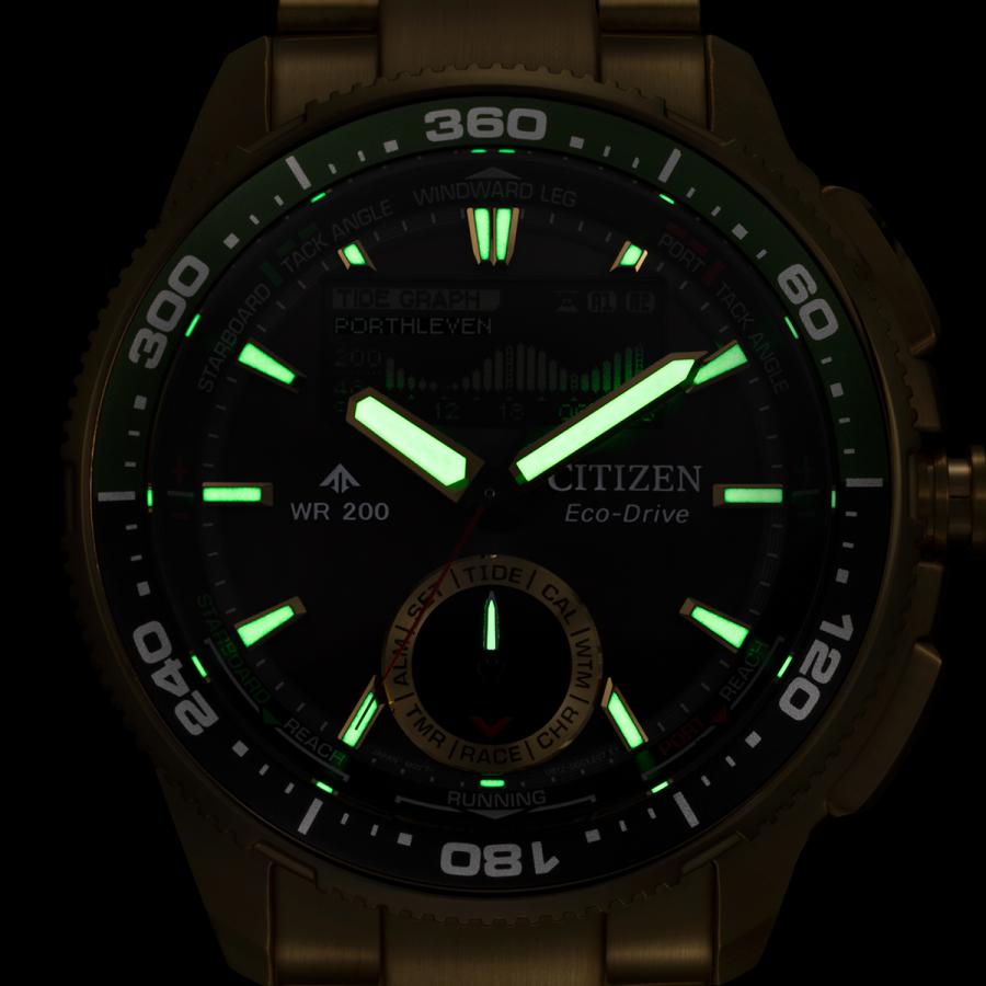 CITIZEN PROMASTER MARINE JV3002-51E JDM Eco-Drive Wave Tracker Gold