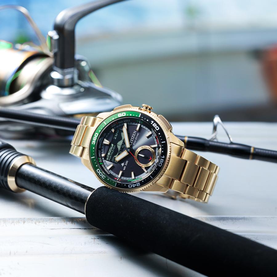 CITIZEN PROMASTER JV3002-51E JDM Wave Tracker Eco-Drive Gold MIP LCD